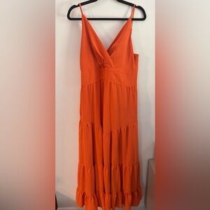 Crown & Ivy Bold Orange Maxi Dress